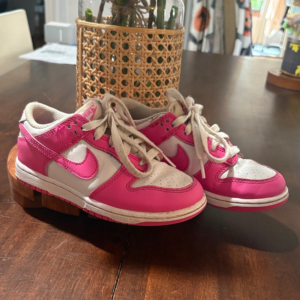 Nike Kids Pink and White Sneakers